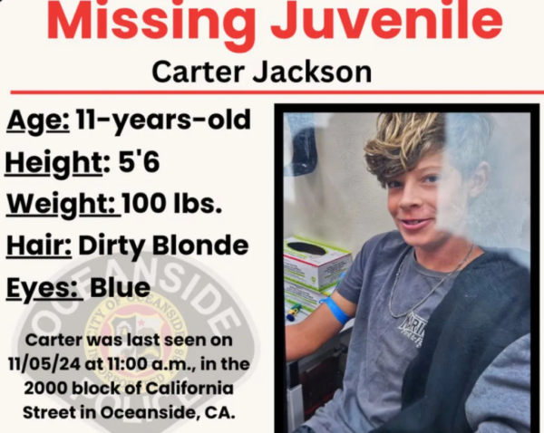 Carter Jackson Missing; 11-year-old Oceanside, California Boy Went Missing Since November 5
