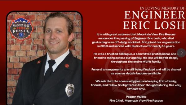 Colorado Community Mourns Veteran Firefighter Eric Losh