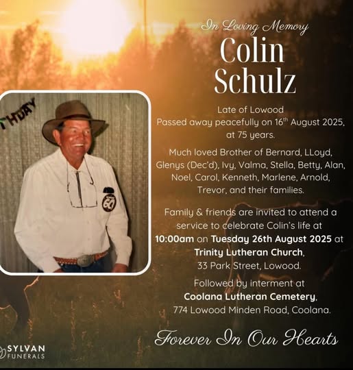 Lockyer Racing Pigeon Club Mourns the Passing of Longtime Member Colin Schulz