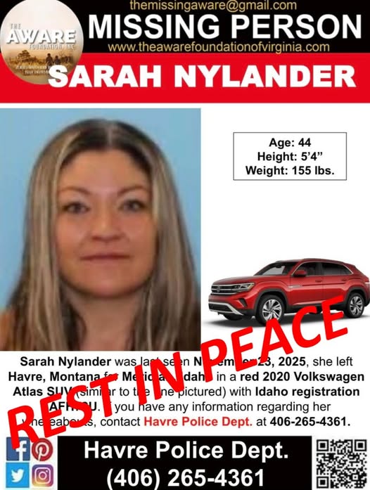 Missing Montana-to-Idaho Driver Sarah Nylander (Brandt) Found Deceased, Search Ends in Tragedy