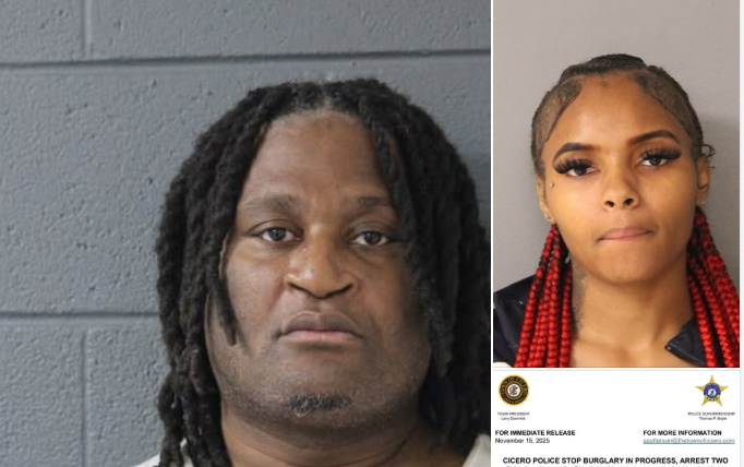 Two Chicago Residents Arrested in Cicero Business Burglary, Allegedly Restrain Apartment Resident