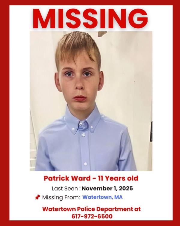 Urgent Alert: Watertown Police Seek Help Finding Missing 11-Year-Old Patrick Ward